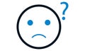 Confusion emoji, uncertainty, doubt icon