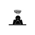 confusion in the head icon. Illustration of psychological disorder of people icon. Premium quality graphic design. Signs and symbo