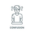 Confusion vector line icon, linear concept, outline sign, symbol