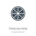 Cong you bing icon vector. Trendy flat cong you bing icon from food and restaurant collection isolated on white background. Vector