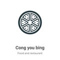 Cong you bing vector icon on white background. Flat vector cong you bing icon symbol sign from modern food and restaurant