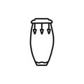 Conga drum icon linear vector graphics sign Royalty Free Stock Photo