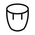 Conga drum icon design in filled and outlined style Royalty Free Stock Photo