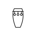 Conga drum logo sign vector outline Royalty Free Stock Photo