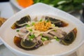Congee with preserved eggs Royalty Free Stock Photo