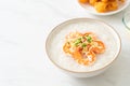 Congee with shrimps and fresh ginger