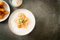 Congee with shrimps and fresh ginger