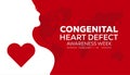 Congenital Heart Defect Awareness Week creative concept design. Royalty Free Stock Photo