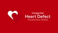 Congenital Heart Defect Awareness Week creative concept design. Royalty Free Stock Photo