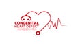 Congenital Heart Defect Awareness Week creative concept design. Royalty Free Stock Photo