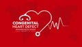 Congenital Heart Defect Awareness Week creative concept design. Royalty Free Stock Photo