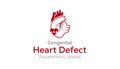 Congenital Heart Defect Awareness Week creative concept design. Royalty Free Stock Photo