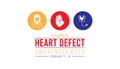 Congenital Heart Defect Awareness Week creative concept design. Royalty Free Stock Photo
