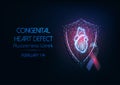 Congenital heart defect awareness week concept