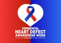 Congenital Heart Defect Awareness Week Vector illustration