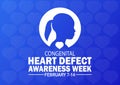 Congenital Heart Defect Awareness Week Vector illustration