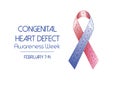 Congenital heart disease awareness week web banner Royalty Free Stock Photo