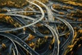 Congested Intersection highway road. Generate Ai Royalty Free Stock Photo