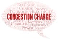 Congestion Charge typography word cloud create with the text only.