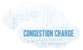 Congestion Charge typography word cloud create with the text only.