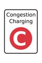 Congestion charging symbol icon