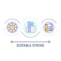 Conglomerate business loop concept icon