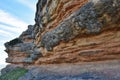 Conglomerate Sedimentary Rock Of Salto De Roldan In Aragon