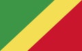 Congo national flag in exact proportions - Vector