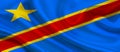 Congo national flag textile fabric waving Royalty Free Stock Photo