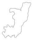 Congo outline map with shadow Royalty Free Stock Photo
