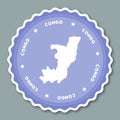 Congo sticker flat design.