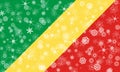 Congo winter snowflake flag