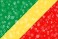 Congo winter snowflakes flag
