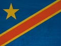 congolese national flag with famous. vibrant color and flat design with old-fashioned style. background for print, banner and