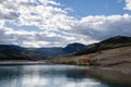 Congost de Mont Rebei, mountain gorge with azure river and canoe, kayaking in Aragon, Catalonia, Spain Royalty Free Stock Photo