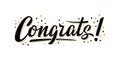 `Congrats!` bulk lettering greeting sign.