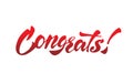 Congrats calligraphic lettering greeting card