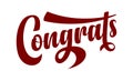 Congrats calligraphic text