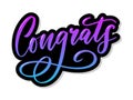 Congrats Congratulations card lettering calligraphy text Brush