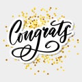 Congrats Congratulations card lettering calligraphy text Brush