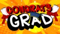 Congrats Grad - Comic book style text.