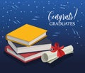 congrats graduates lettering card