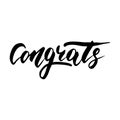 Congrats - hand drawn lettering, modern brush pen calligraphy