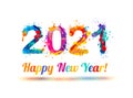 Congratulation card. Happy New Year 2021 Royalty Free Stock Photo