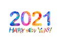 Congratulation card. Happy New Year 2021 Royalty Free Stock Photo