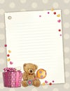 Congratulations Card with Teddybear and gift box