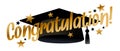 Congratulation! Golden Congrats Graduation sign