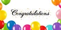 Congratulation Text With Bright Balloons