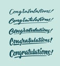 Congratulation vintage hand lettering typography phrase resources