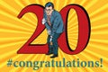 Congratulations 20 anniversary event celebration